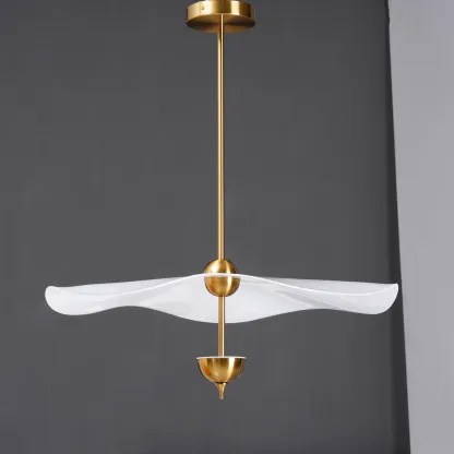 Carins Modern Gold Metal Acrylic Pendant Light Bedroom Living Room