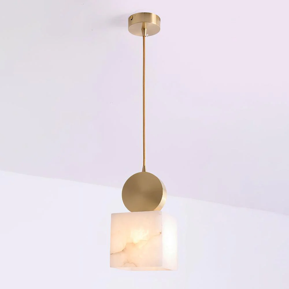 Hailie Classical Vintage Alabaster Pendant Light Dining Room Bedroom