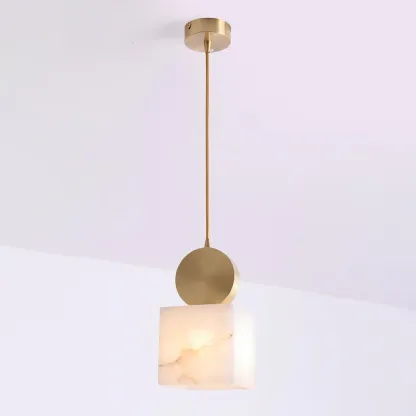 Hailie Classical Vintage Alabaster Pendant Light Dining Room Bedroom
