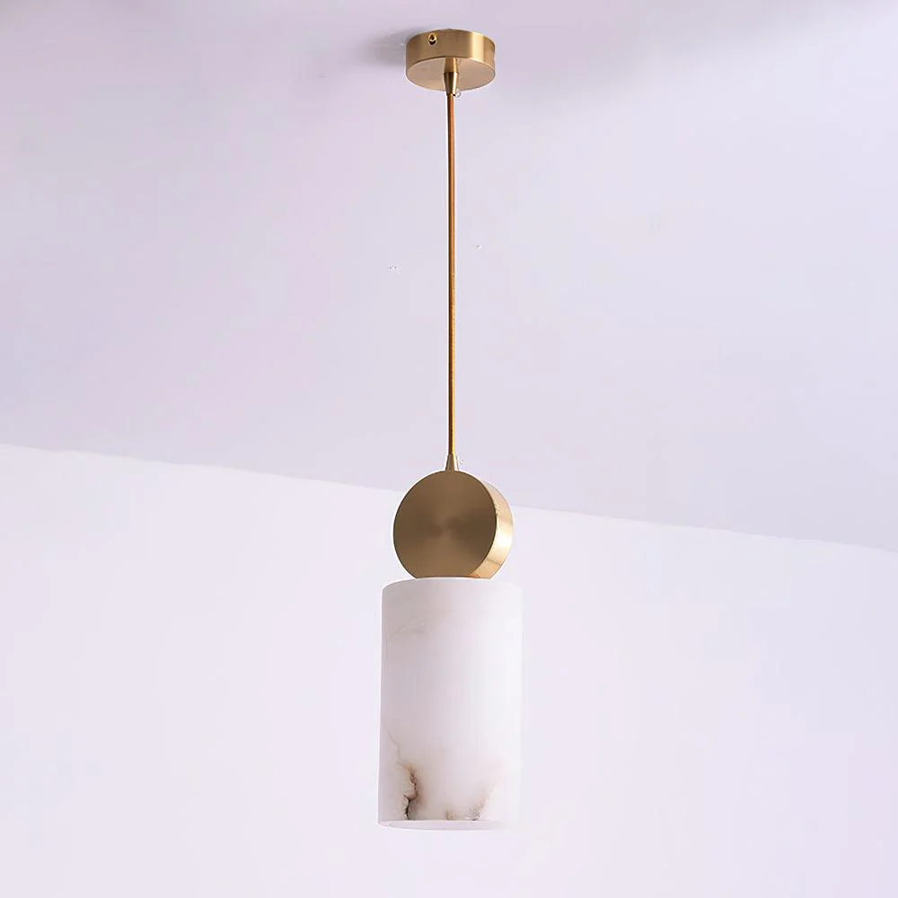 Hailie Classical Vintage Alabaster Pendant Light Dining Room Bedroom