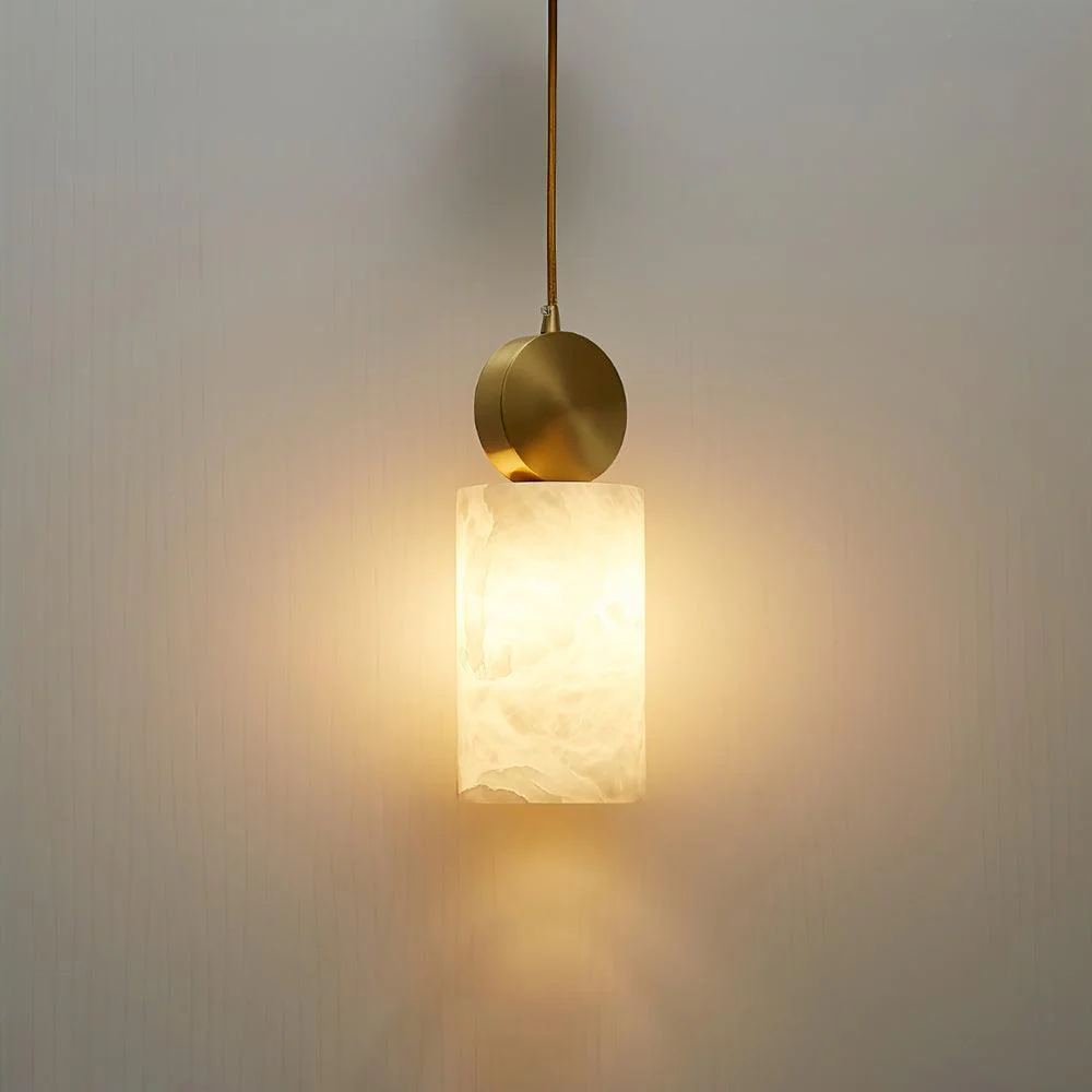 Hailie Classical Vintage Alabaster Pendant Light Dining Room Bedroom
