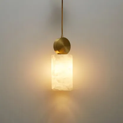 Hailie Classical Vintage Alabaster Pendant Light Dining Room Bedroom
