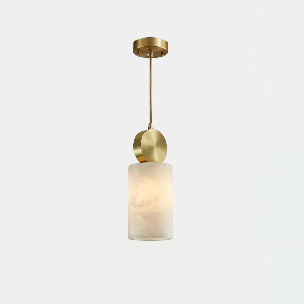 Hailie Classical Vintage Alabaster Pendant Light Dining Room Bedroom