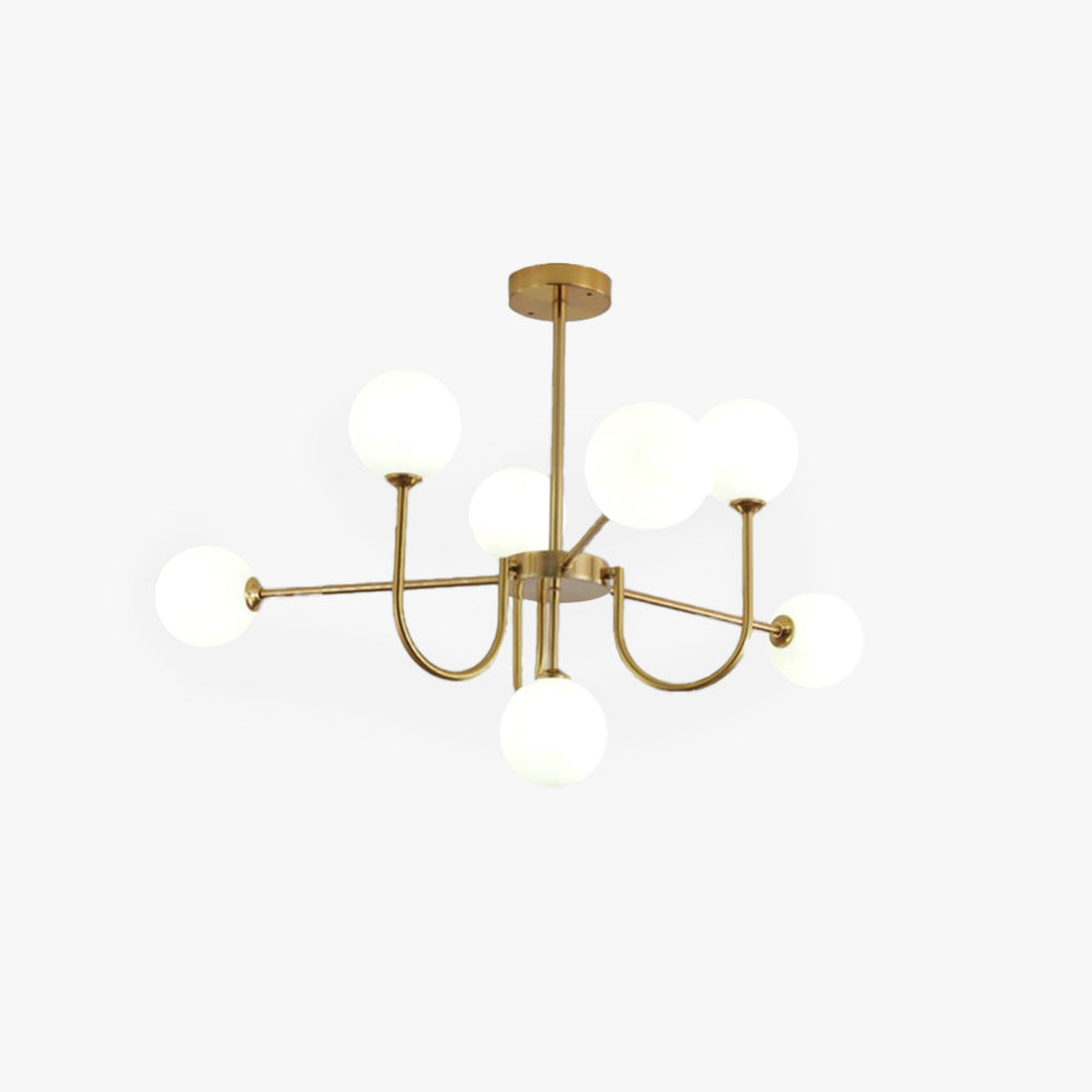 Valentina Modern LED Chandelier Gold Glass Living/Dining Room/Bedroom