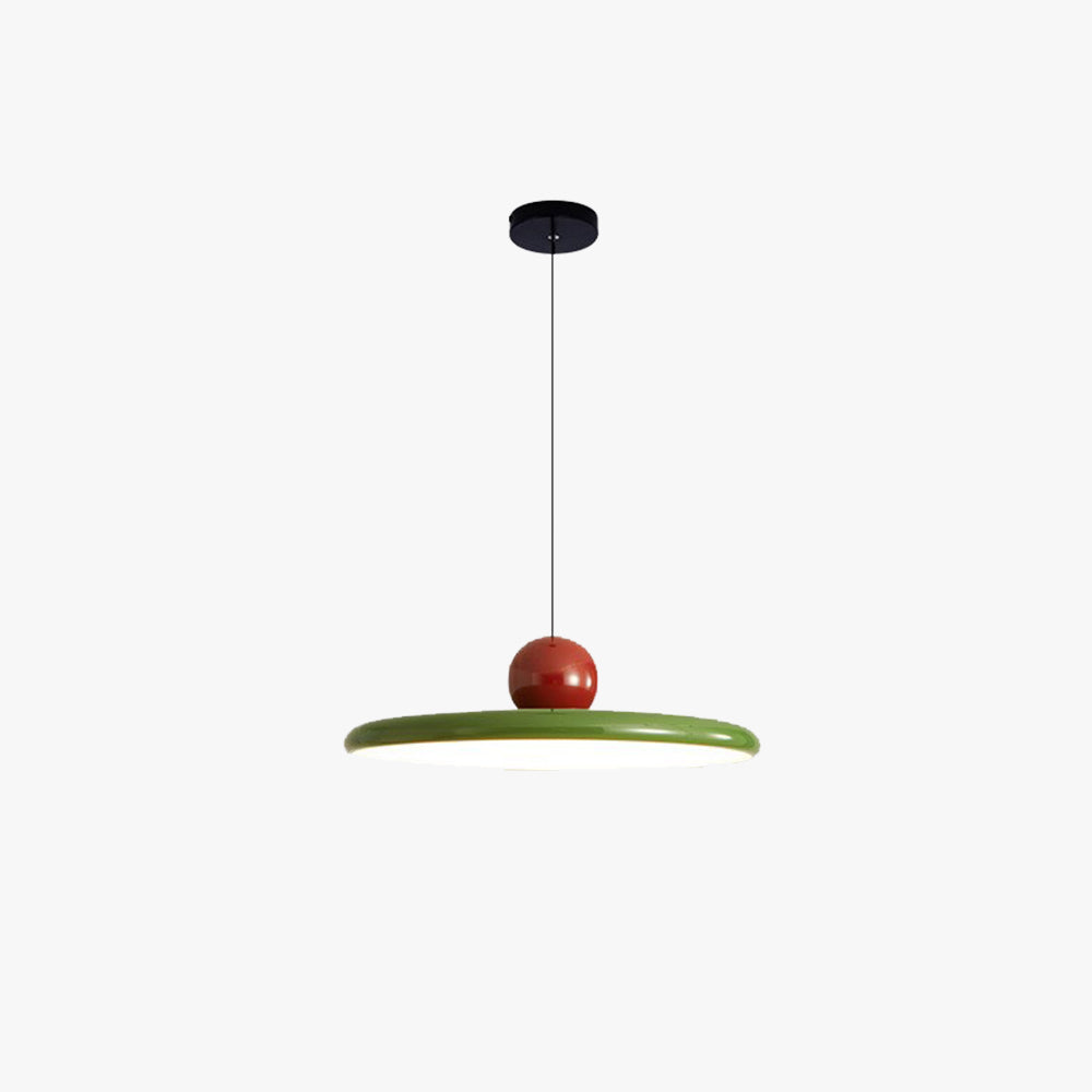 Morandi Nordic Saucer Metal Pendant Light Red/Cream/Green