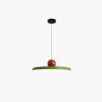 Morandi Nordic Saucer Metal Pendant Light Red/Cream/Green