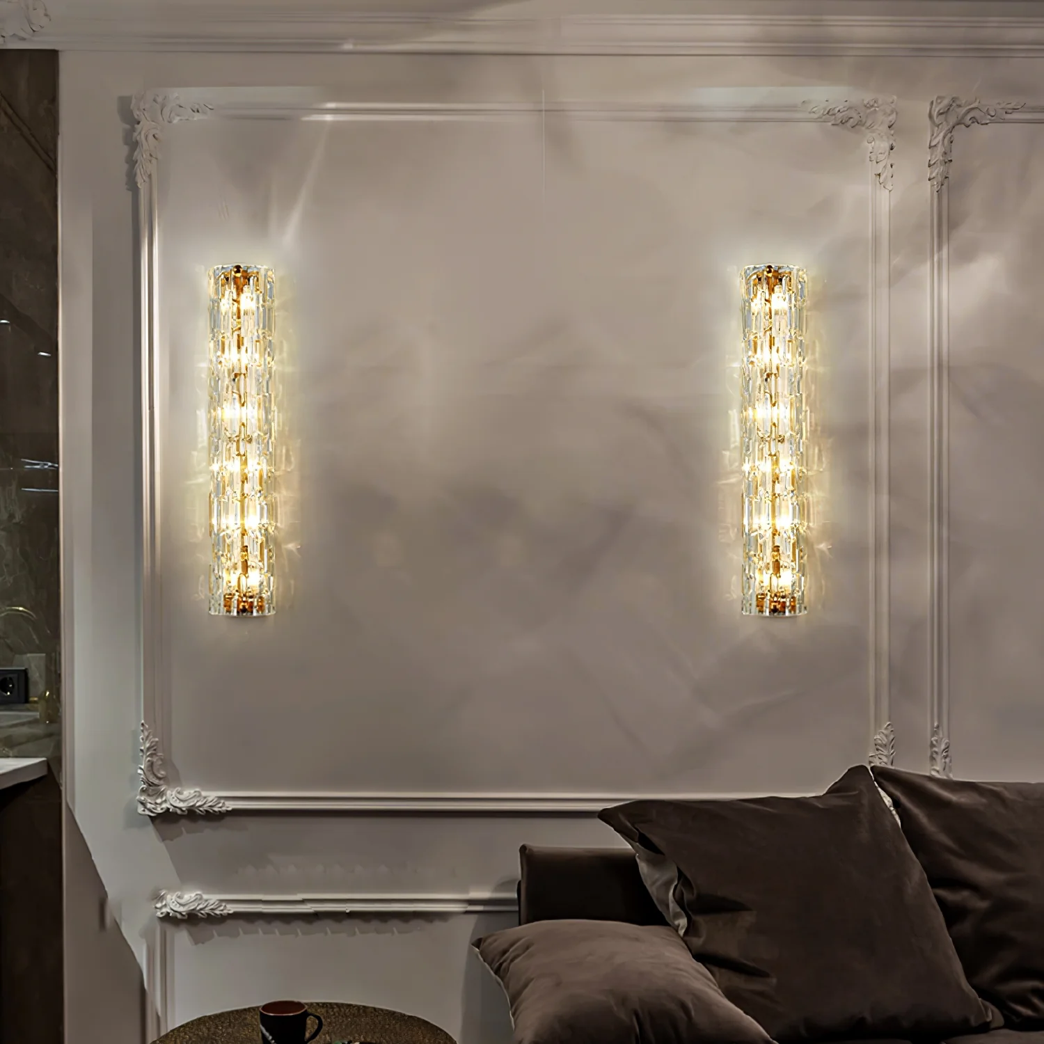 Byers Art Special Brass Glass Wall Lamp Bathroom Bedroom