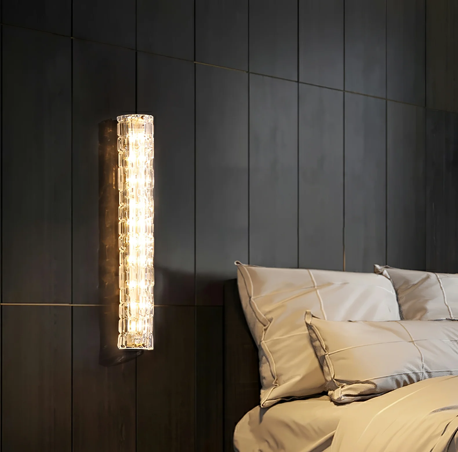 Byers Art Special Brass Glass Wall Lamp Bathroom Bedroom