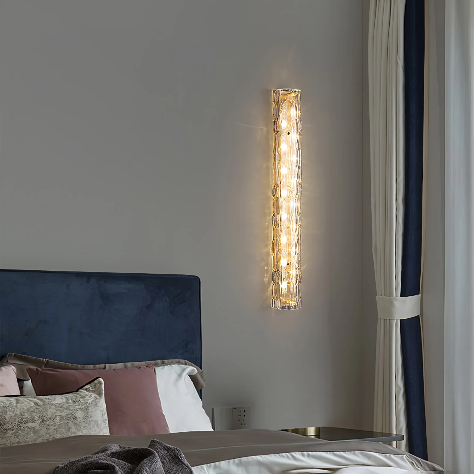 Byers Art Special Brass Glass Wall Lamp Bathroom Bedroom