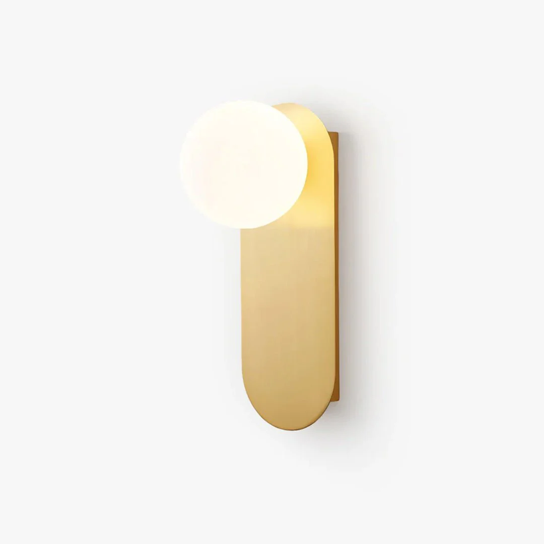Edge Minimalism Brass Glass Wall Lamp Living Room Bedroom