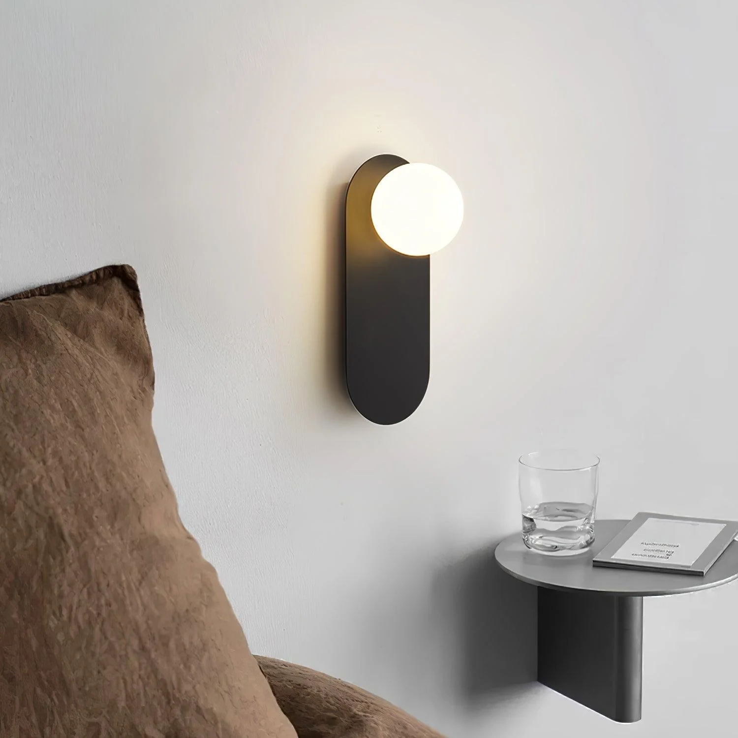 Edge Minimalism Brass Glass Wall Lamp Living Room Bedroom