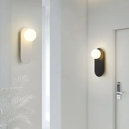 Edge Minimalism Brass Glass Wall Lamp Living Room Bedroom
