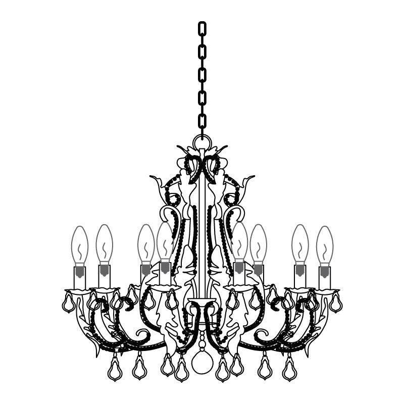 Marilyn Vintage Luxury Crystal Candle Holder Chandelier Living Room Bedroom