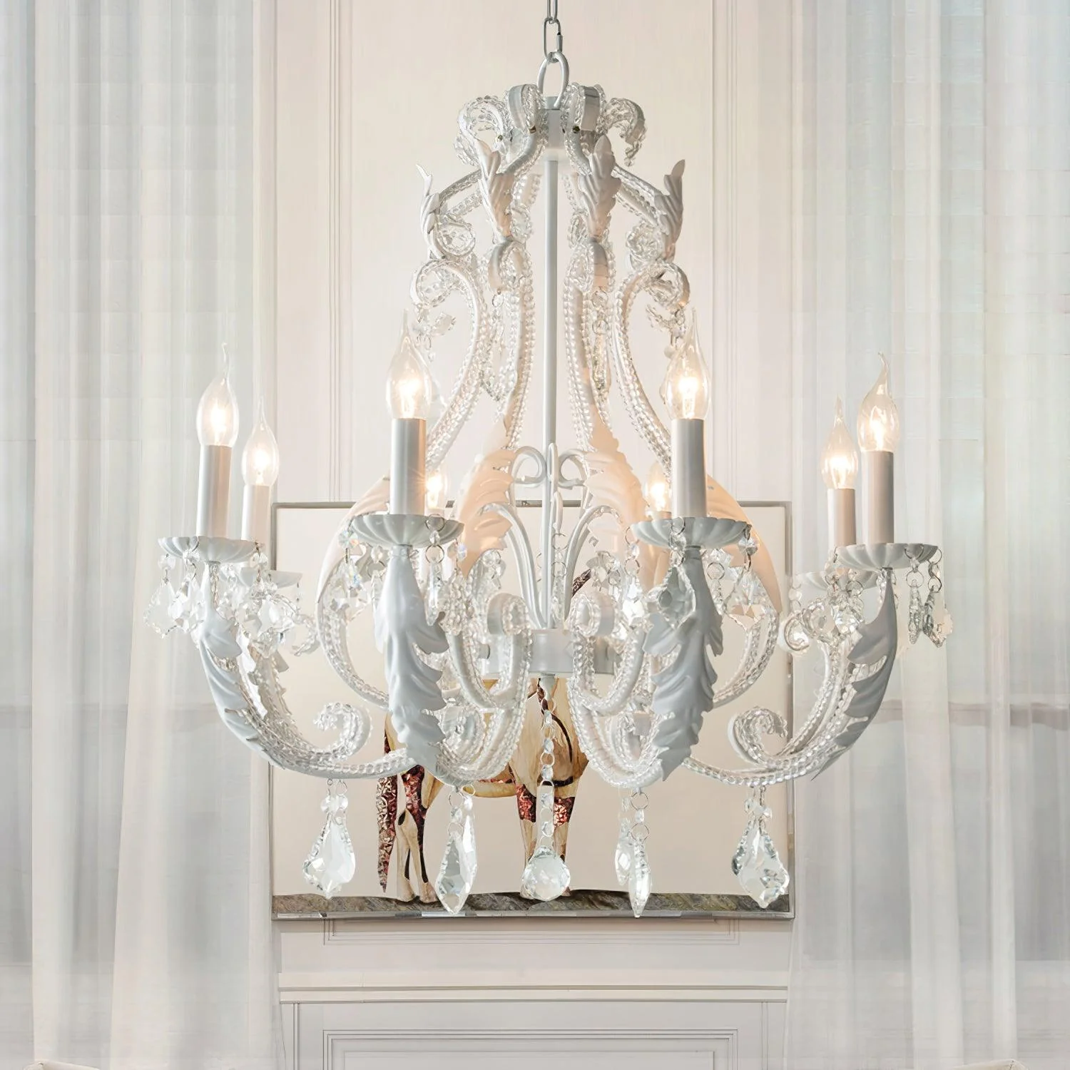 Marilyn Vintage Luxury Crystal Candle Holder Chandelier Living Room Bedroom