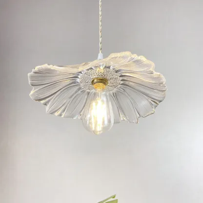 Carins Modern Flower Glass Hanging Pendant Light Dining Room