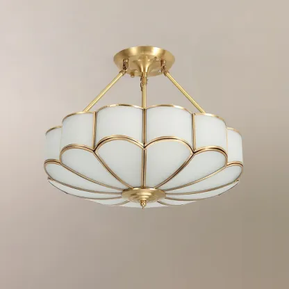 Alessio Modern Flower Shape Glass Ceiling Light Study Room Bedroom