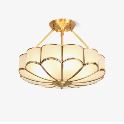 Alessio Modern Flower Shape Glass Ceiling Light Study Room Bedroom
