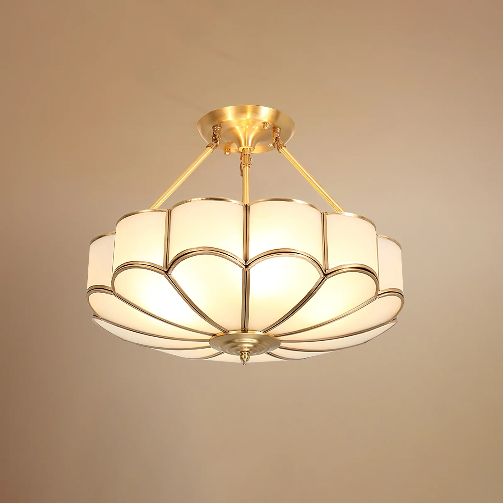 Alessio Modern Flower Shape Glass Ceiling Light Study Room Bedroom
