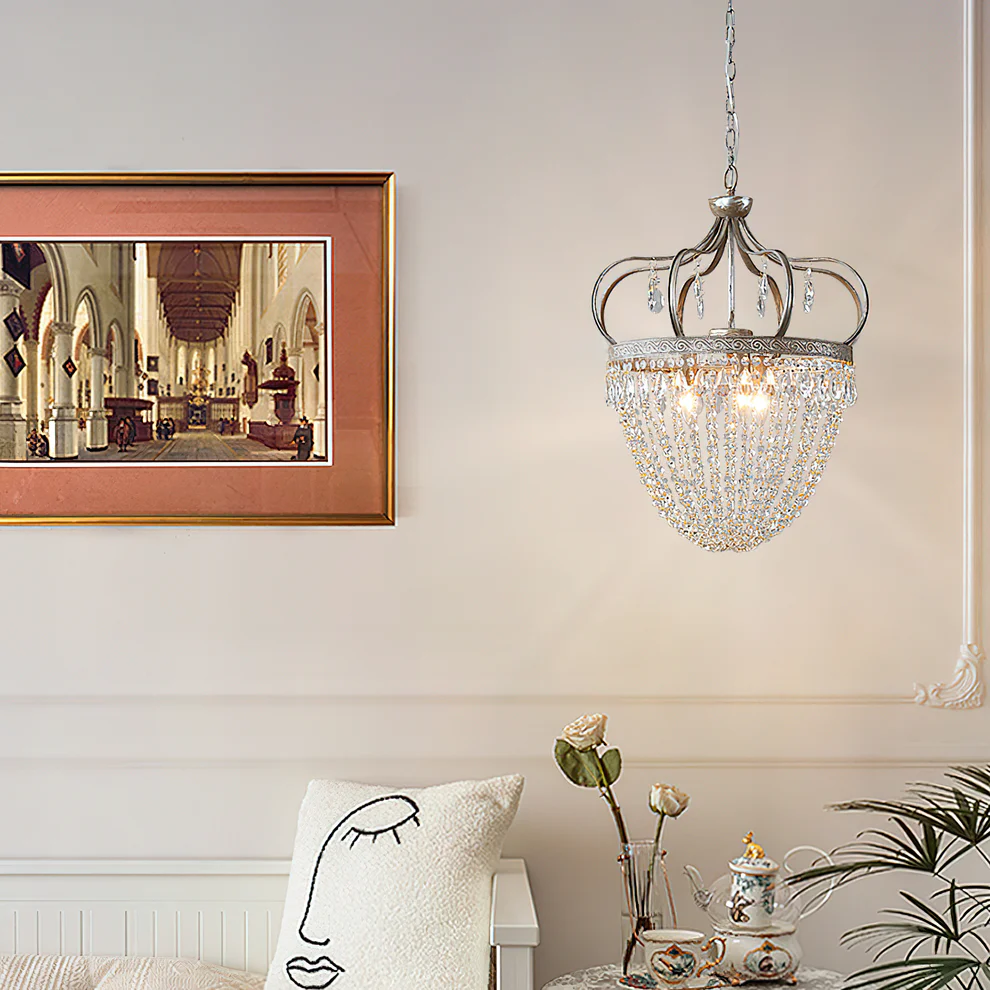 Marilyn Nordic Crystal Metal Silver Gold Pendant Light Dining Room Bedroom