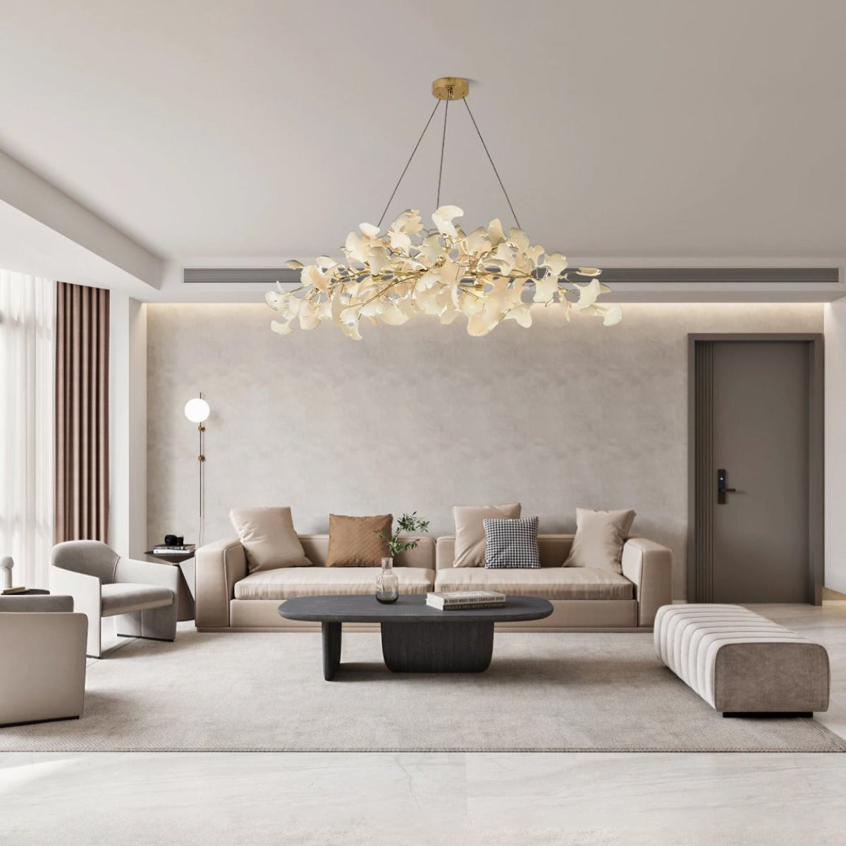 Olivia Modern Metal Acrylic Art Deco Chandelier Living Room