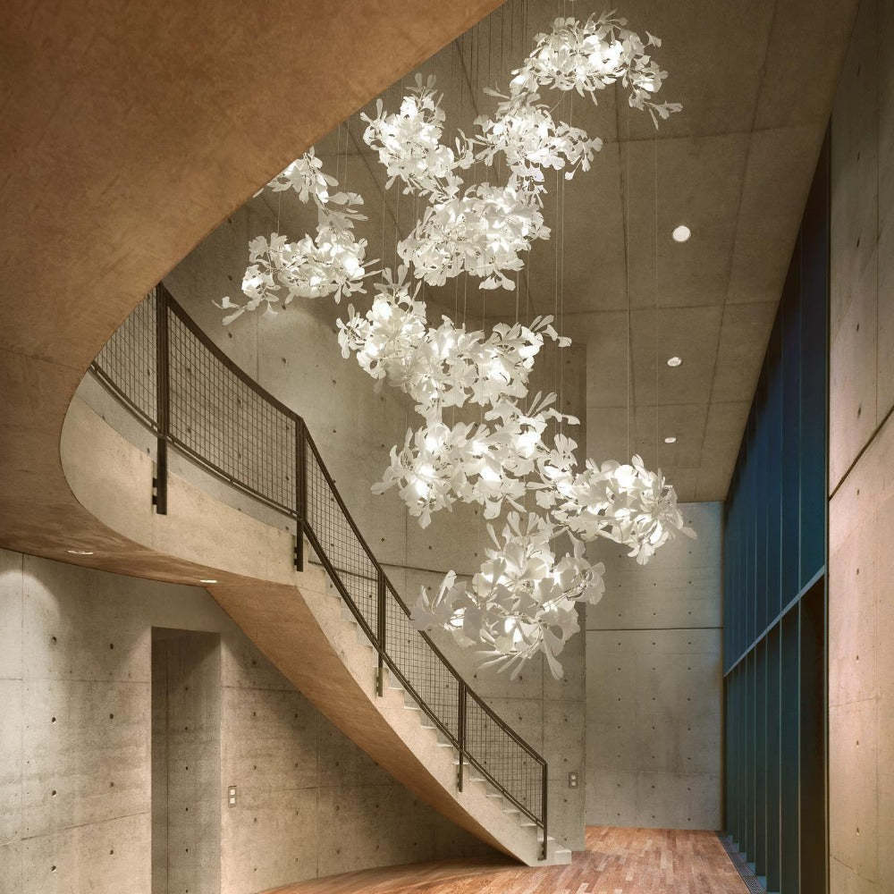 Olivia Modern Leaf Chandelier Metal/Ceramic Bedroom/Living Room