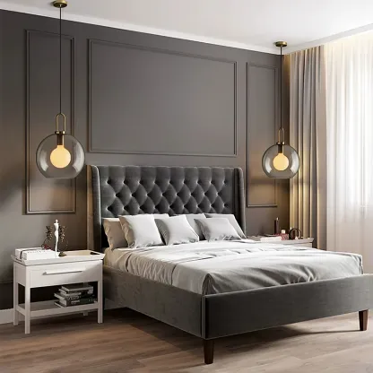 Hailie Modern Round Glass Pendant Light Bedroom Hallway Living Room