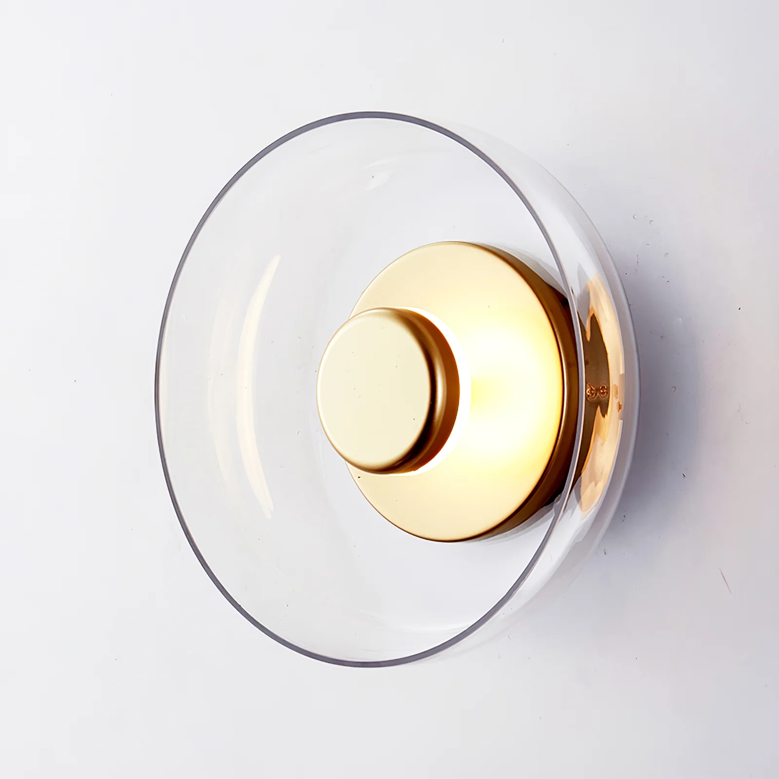 Hailie Modern Round Bowl Glass Wall Light Shades Bedroom Hallway