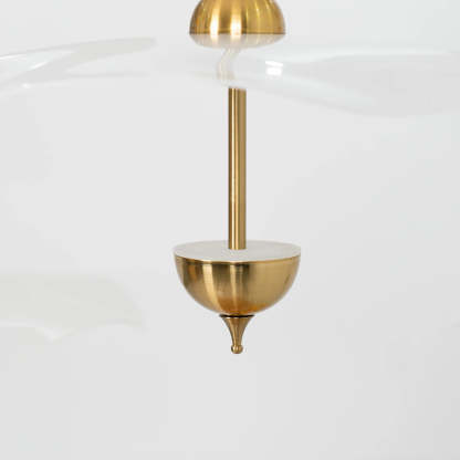 Gold and Acrylic Pendant Light Detail