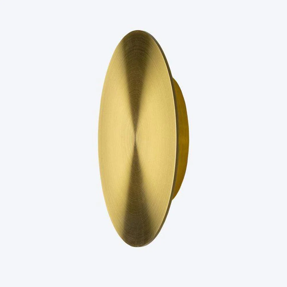 Edge Modern Round Brass Metal Wall Light Bathroom Living Room