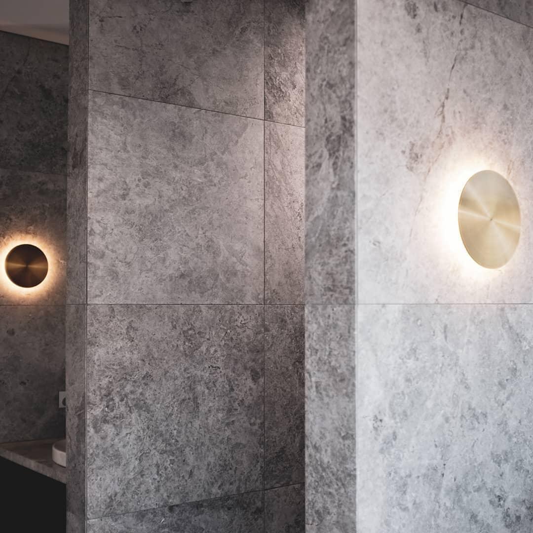 Edge Modern Round Brass Metal Wall Light Bathroom Living Room