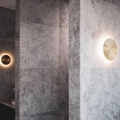 Edge Modern Round Brass Metal Wall Light Bathroom Living Room