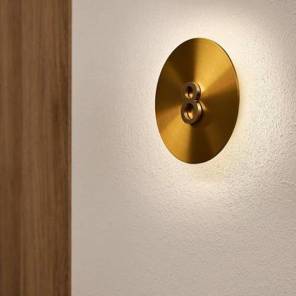Edge Modern Round Brass Metal Wall Light Bathroom Living Room