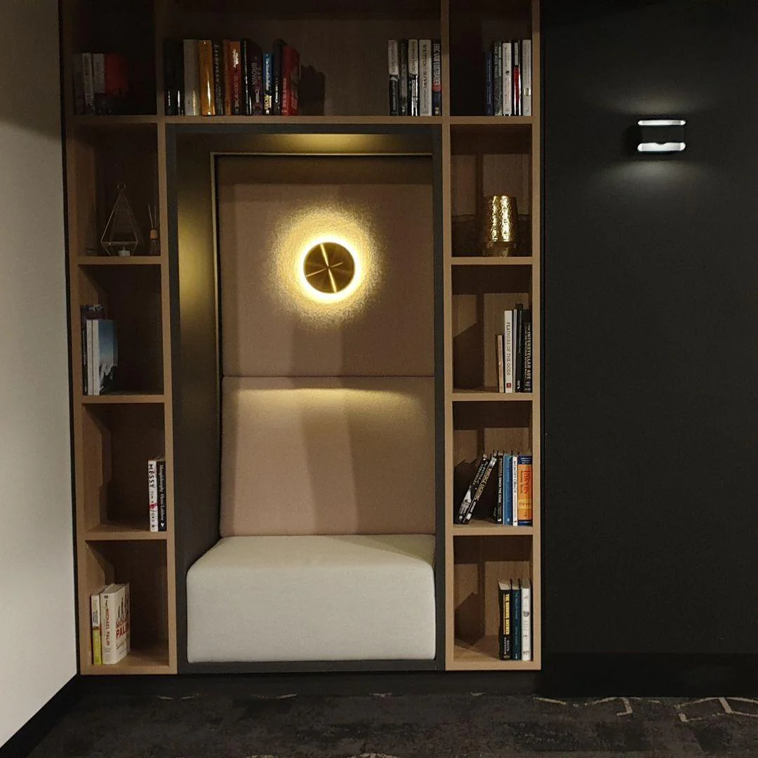 Edge Modern Round Brass Metal Wall Light Bathroom Living Room