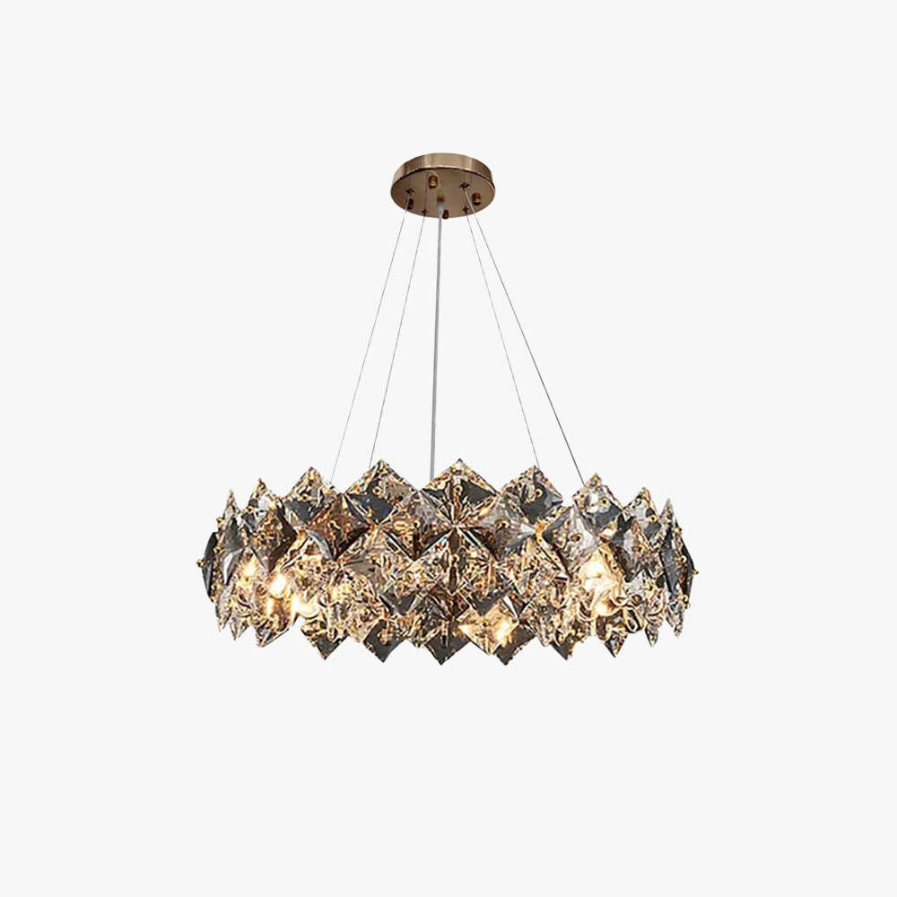 Marilyn Modern 6-Light Tiered Crystal Chandelier With Adjustable Cables