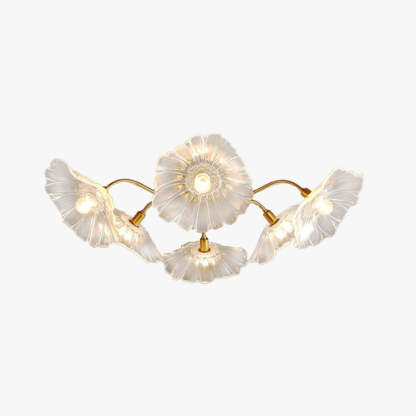 Hailie Modern Flower Ceiling Light Metal Glass Bedroom