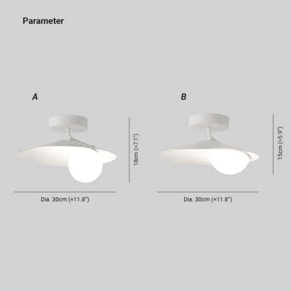 Cairns Nordic LED Ceiling Light dimensions, white finish