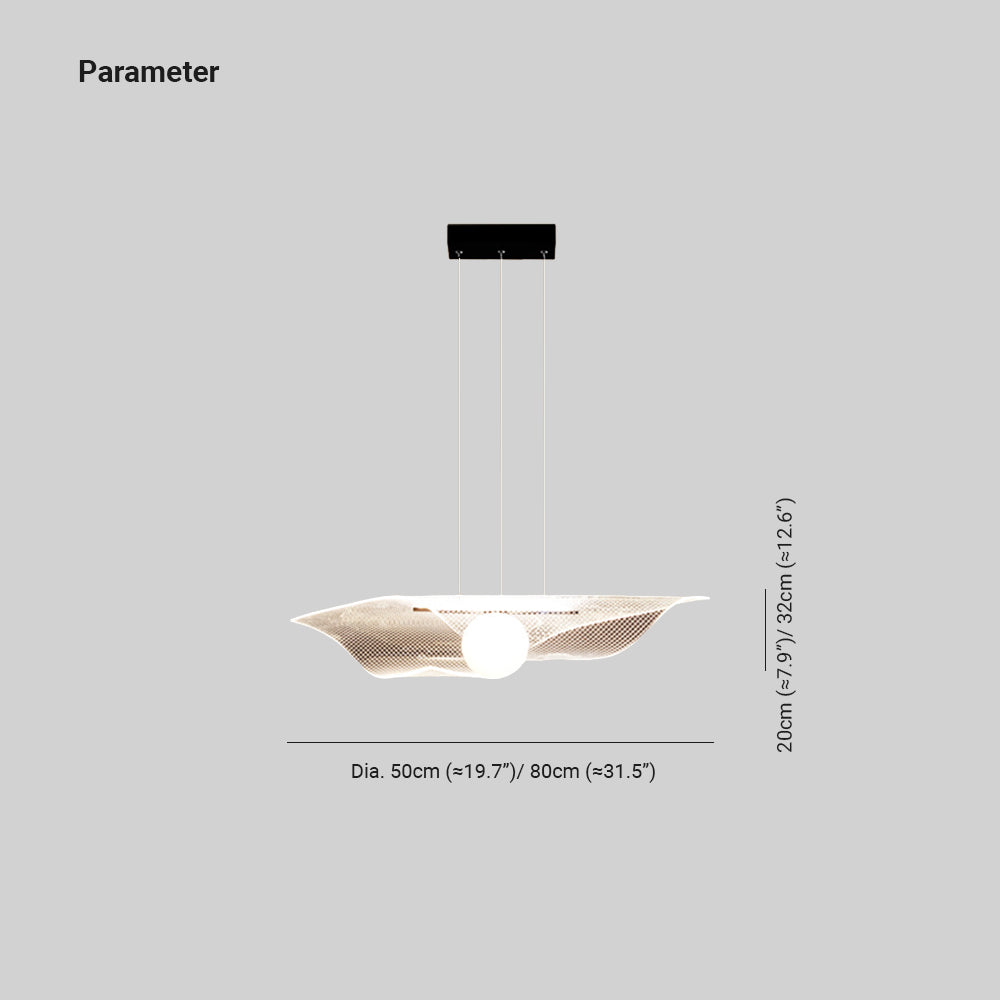 Cairns Minimalism LED Pendant Light Clear Acrylic Metal Living Room
