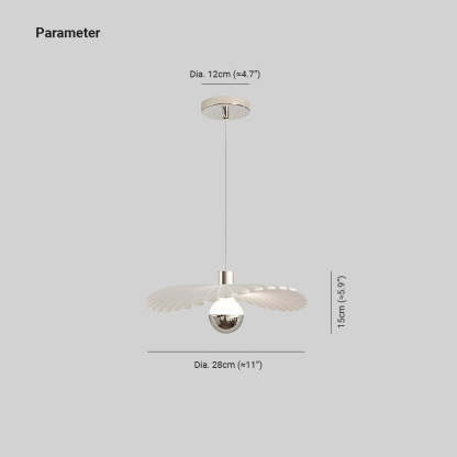 Cairns Leaf Pendant Light Dimensions