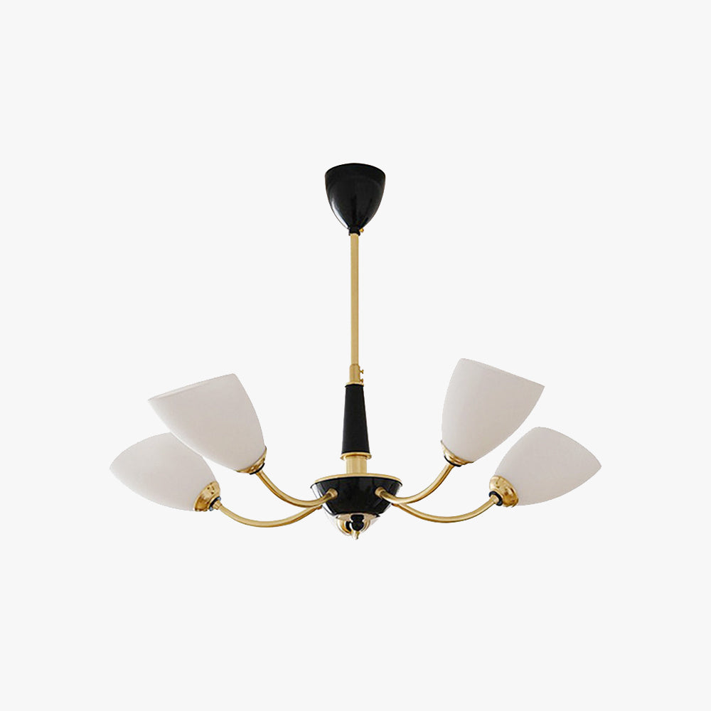 Lily Medieval Simple Chandelier Glass Metal Dining Room