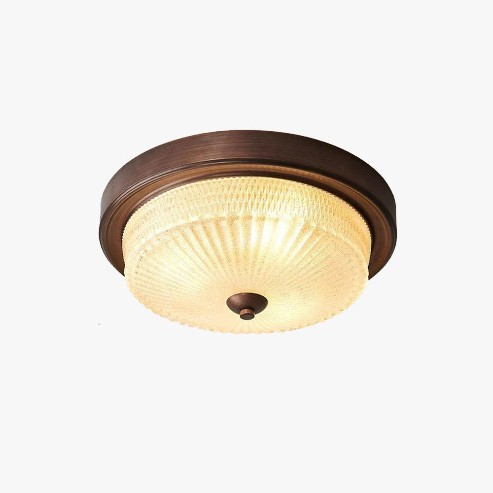 Alessio Vintage Round Flush Mount Ceiling Light