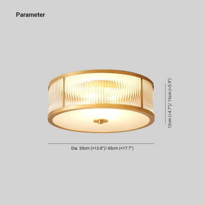 Alessio gold glass flush mount ceiling light dimensions
