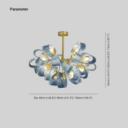 Hailie Vintage Art Deco Glass Chandelier Living Room