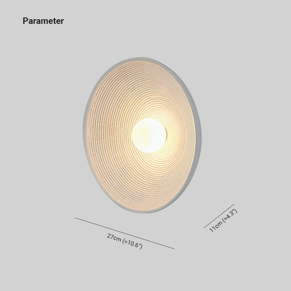 Elif Modern Round Indoor Wall Lamp Wood Bedroom Living Room