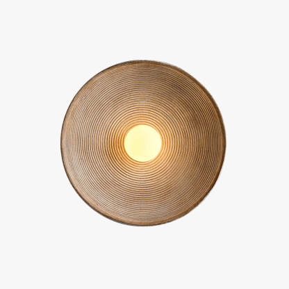 Elif Modern Round Indoor Wall Lamp Wood Bedroom Living Room