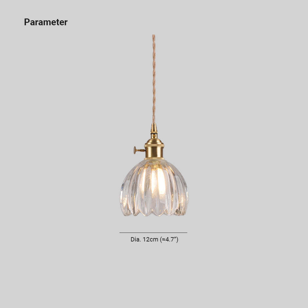 Hailie Retro LED Pendant Light Glass Living Room