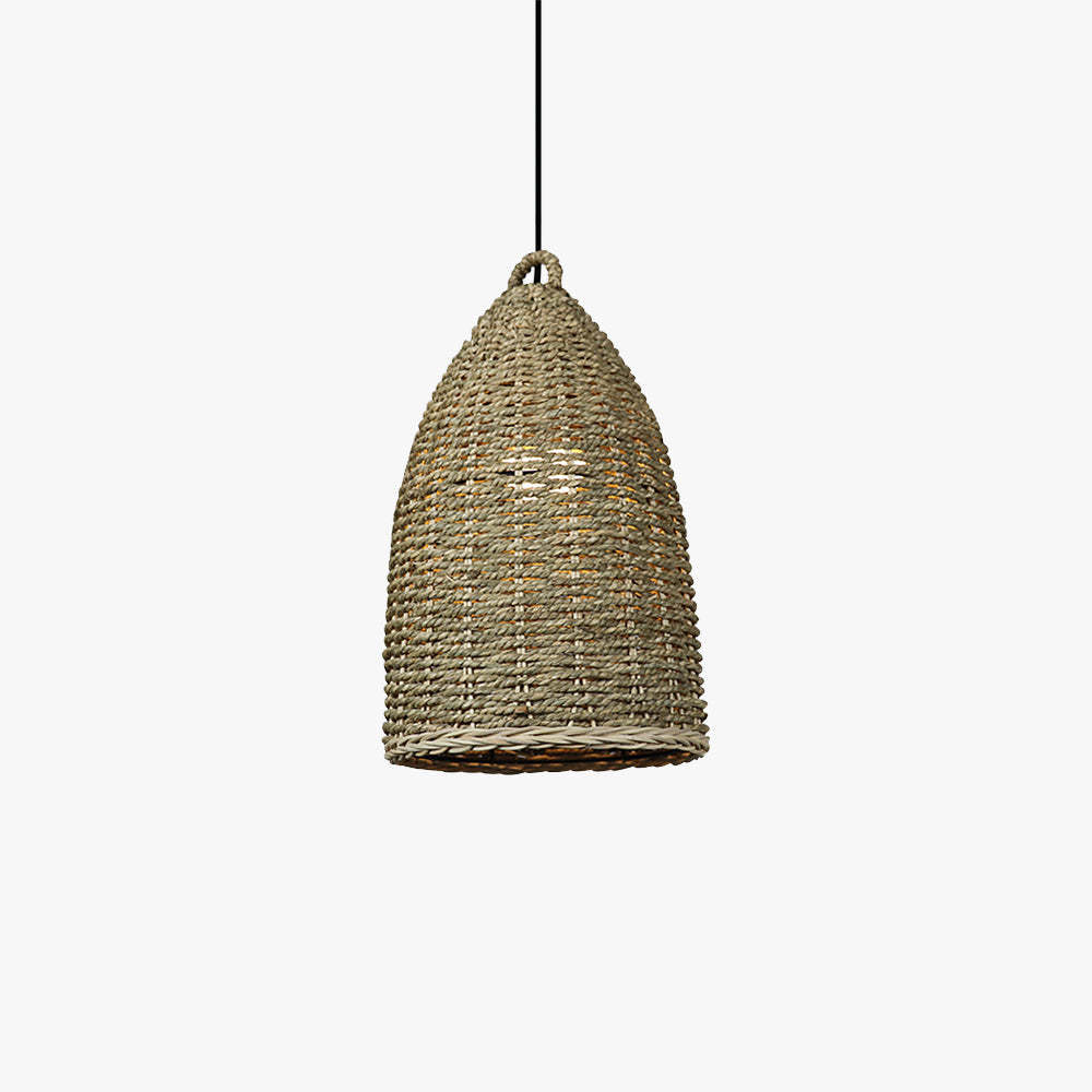 Ritta Retro Handmade Metal Rattan Pendant Light Bedroom