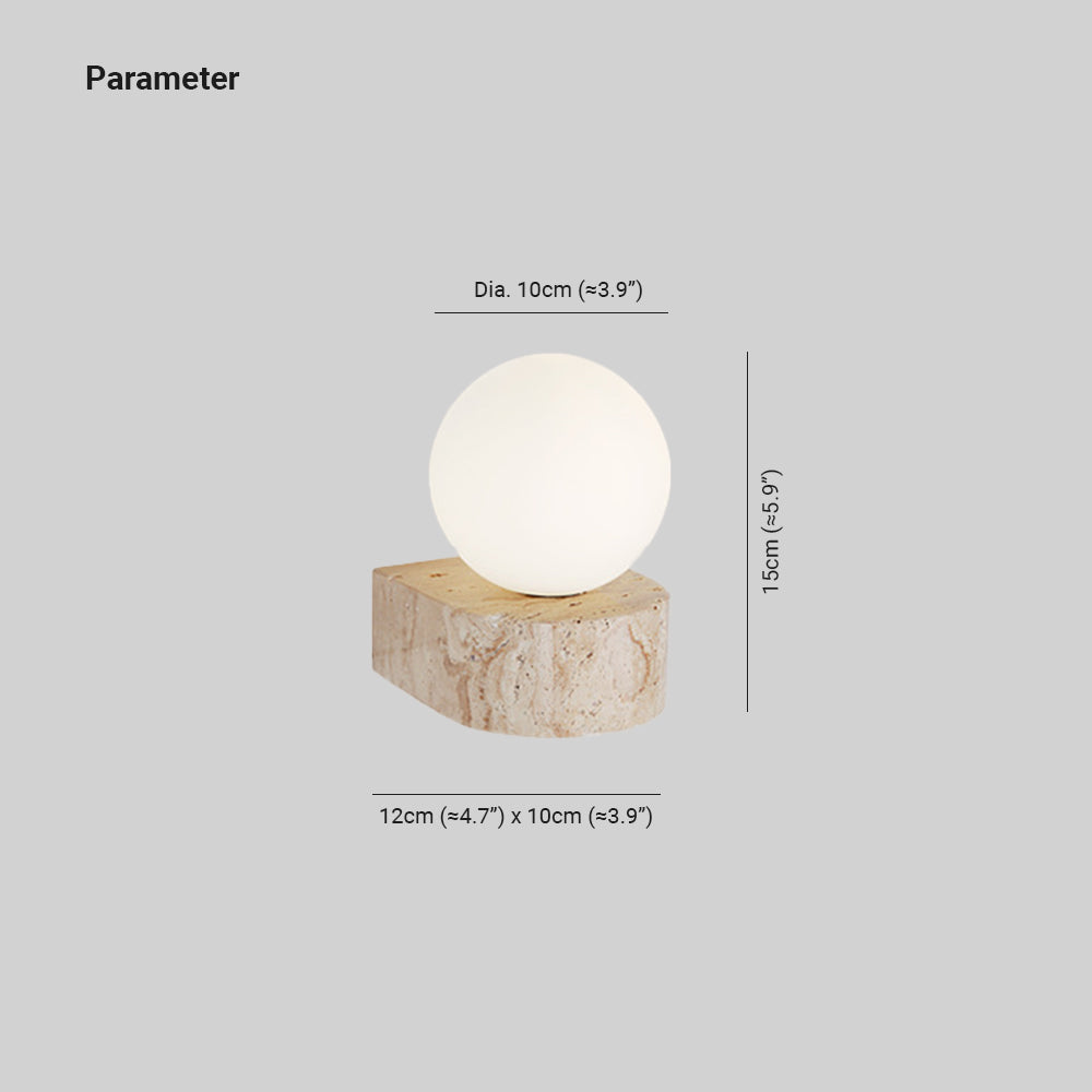 Byers Creative Indoor Wall Lamp Glass/Stone Bedroom/Study/Living Room