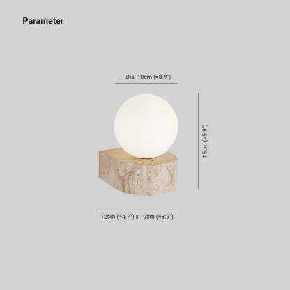 Byers Creative Indoor Wall Lamp Glass/Stone Bedroom/Study/Living Room
