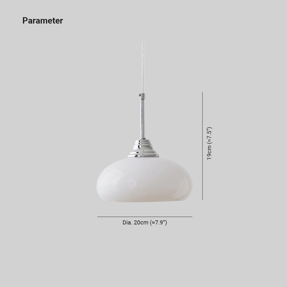 Hailie Simple Glass Metal Pendant Light Bedroom Study