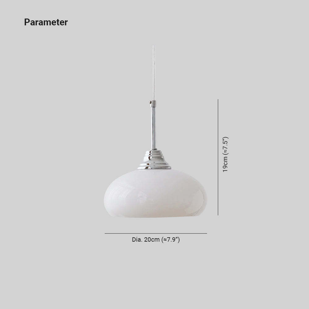 Hailie Simple Glass Metal Pendant Light Bedroom Study